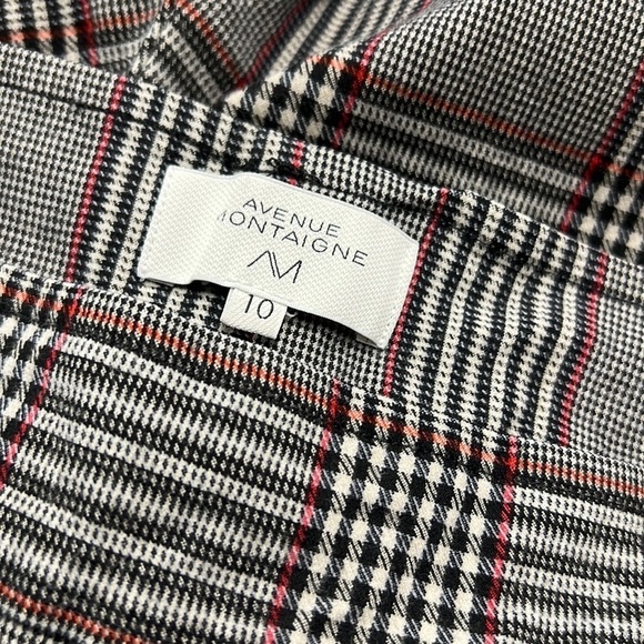 Avenue Montaigne Leo Plaid Crop Flare Size 10 - Picture 6 of 8